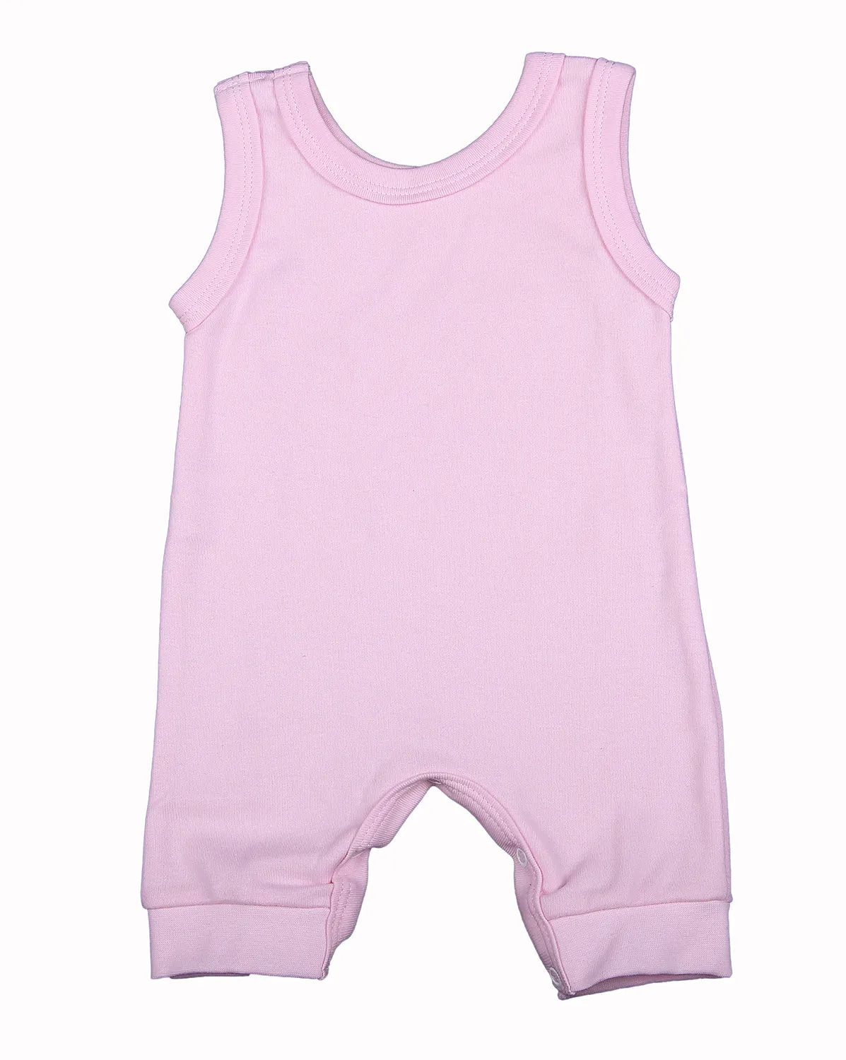 100% 2-Pack Cotton Blank Sleeveless Baby Rompers