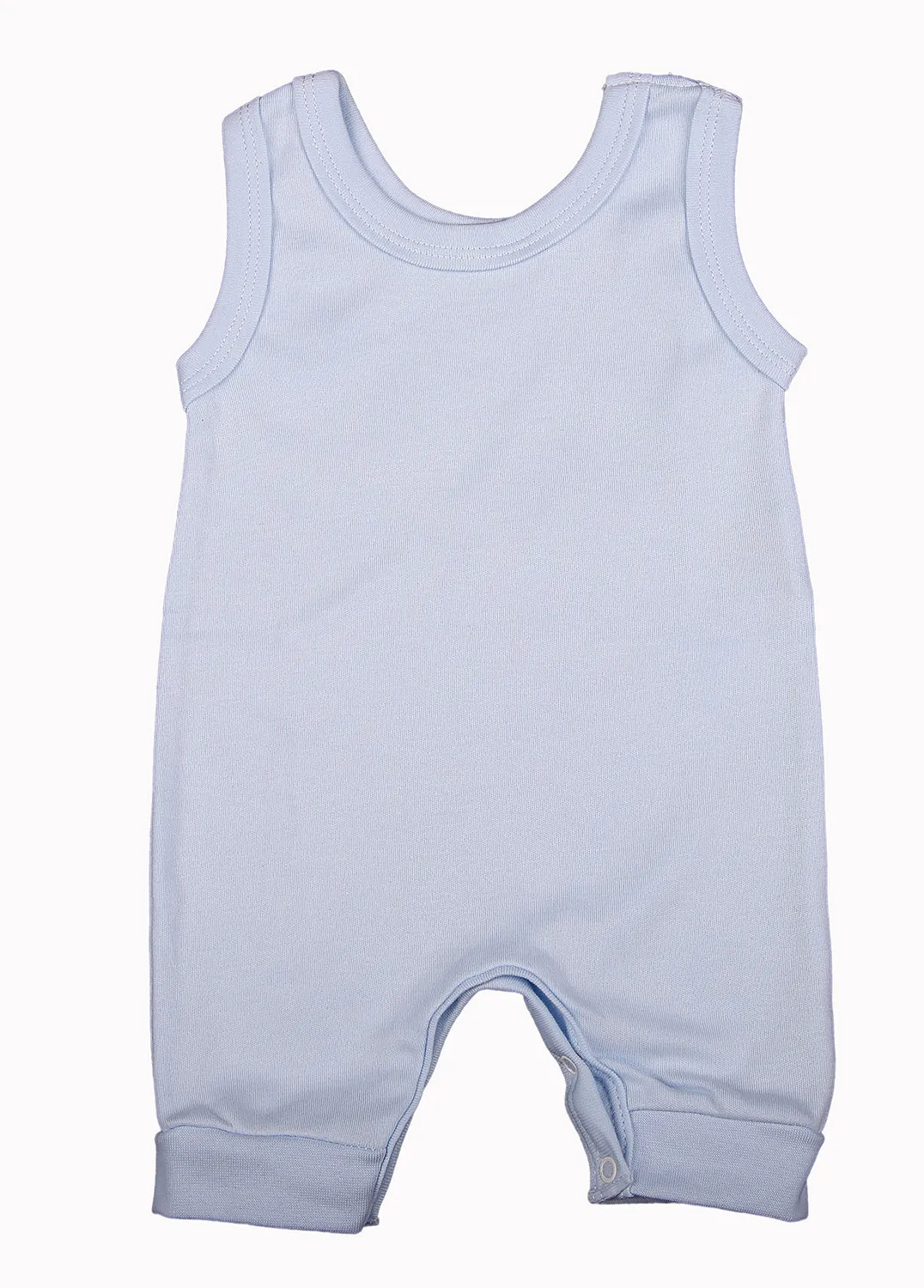 100% 2-Pack Cotton Blank Sleeveless Baby Rompers