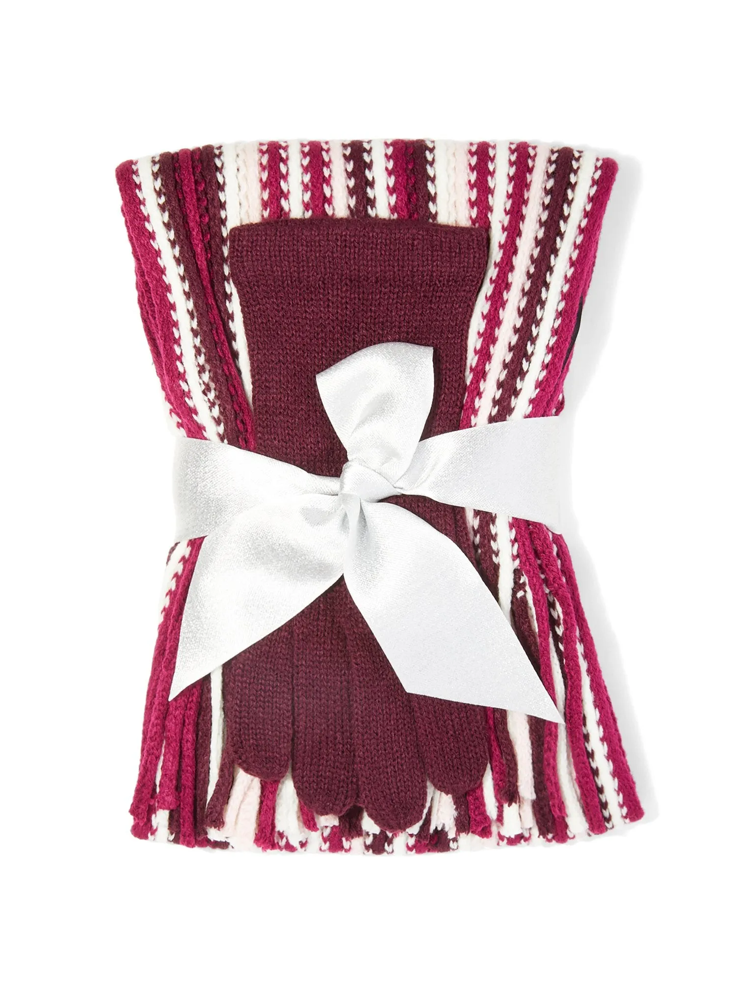 2-Piece Soft Knit Scarf & Gloves Set