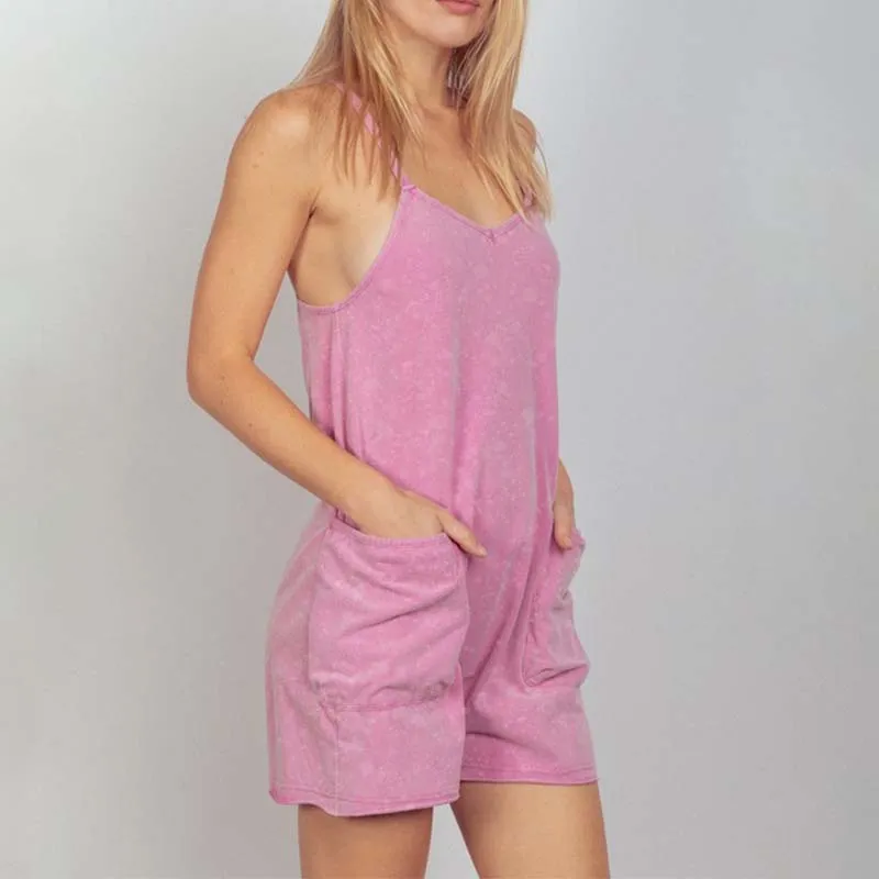 2 Pocket Garment Wash Romper