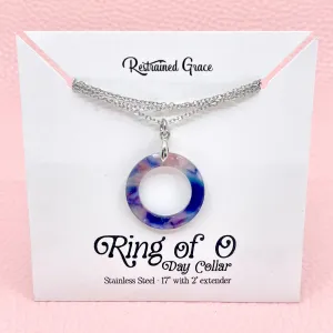 Acetate Ring of O Day Collar - Sapphire