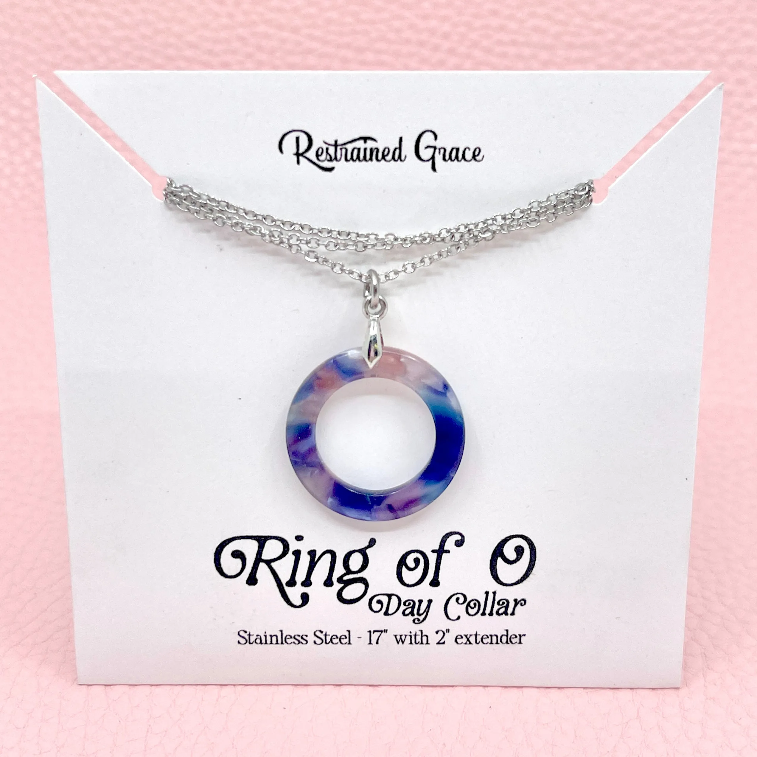 Acetate Ring of O Day Collar - Sapphire