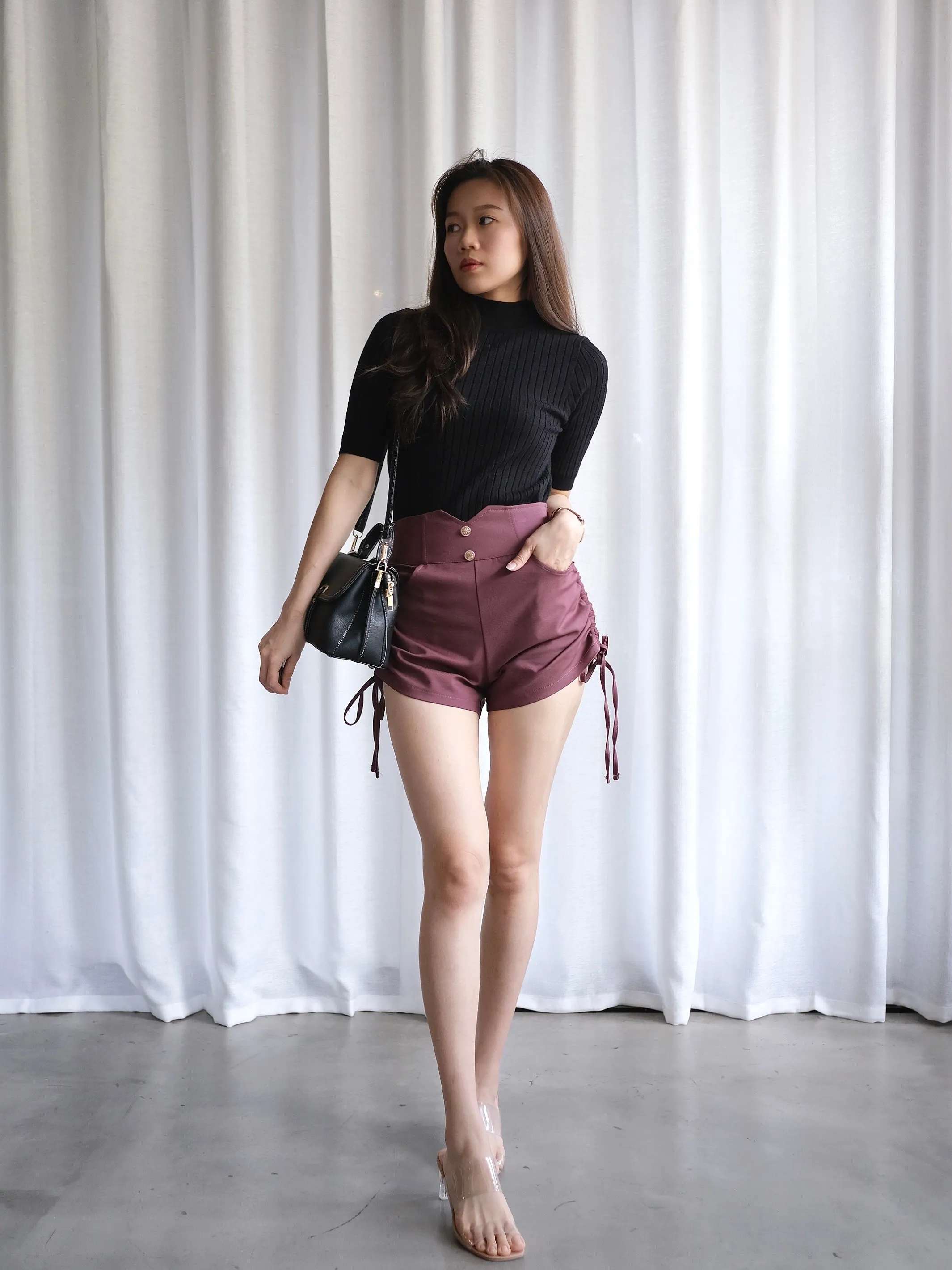 ACEWIN Side Drawstring High Waist Shorts (Size S-XL) 501741