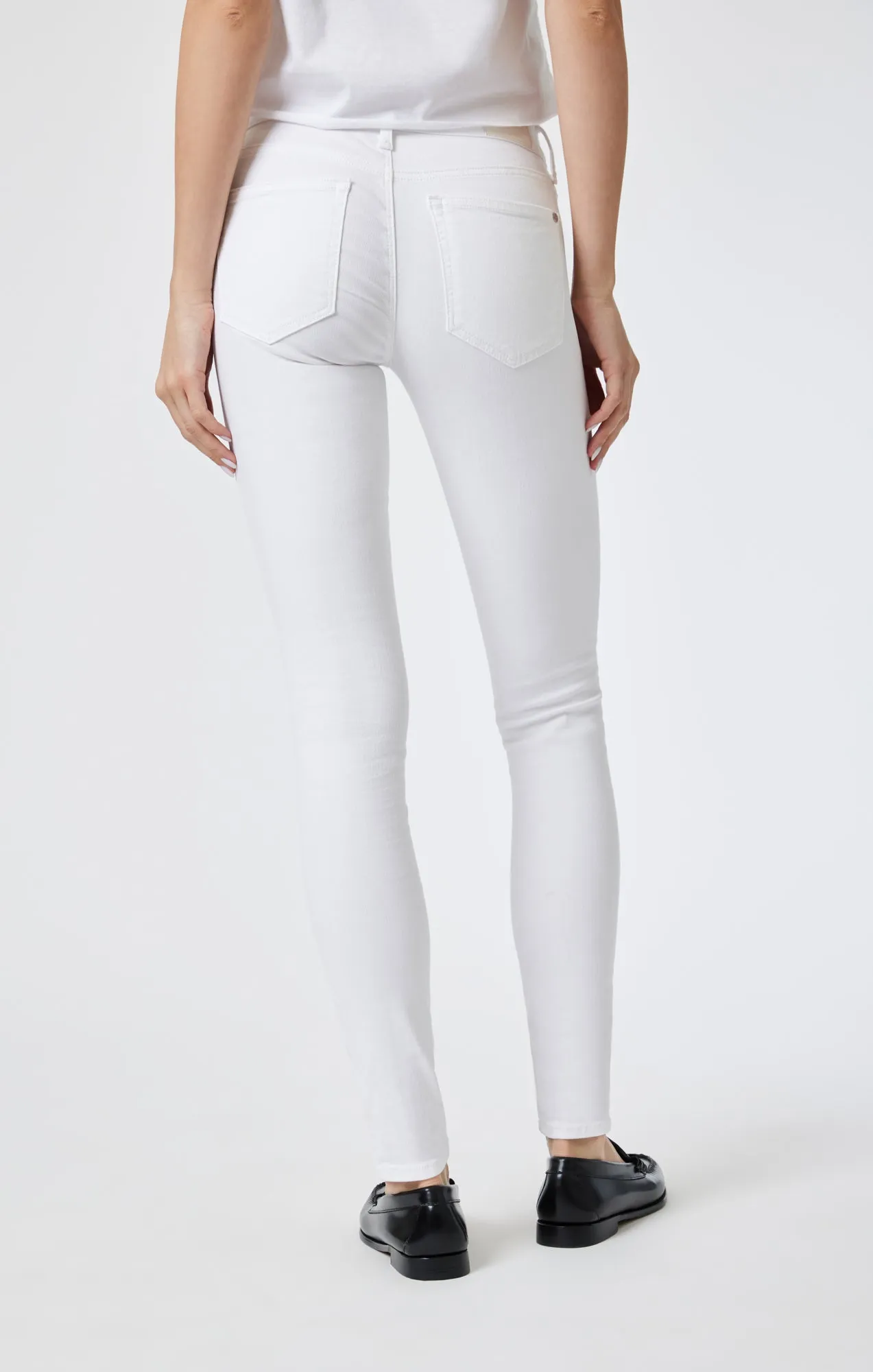 ALEXA SKINNY IN WHITE FEATHER BLUE