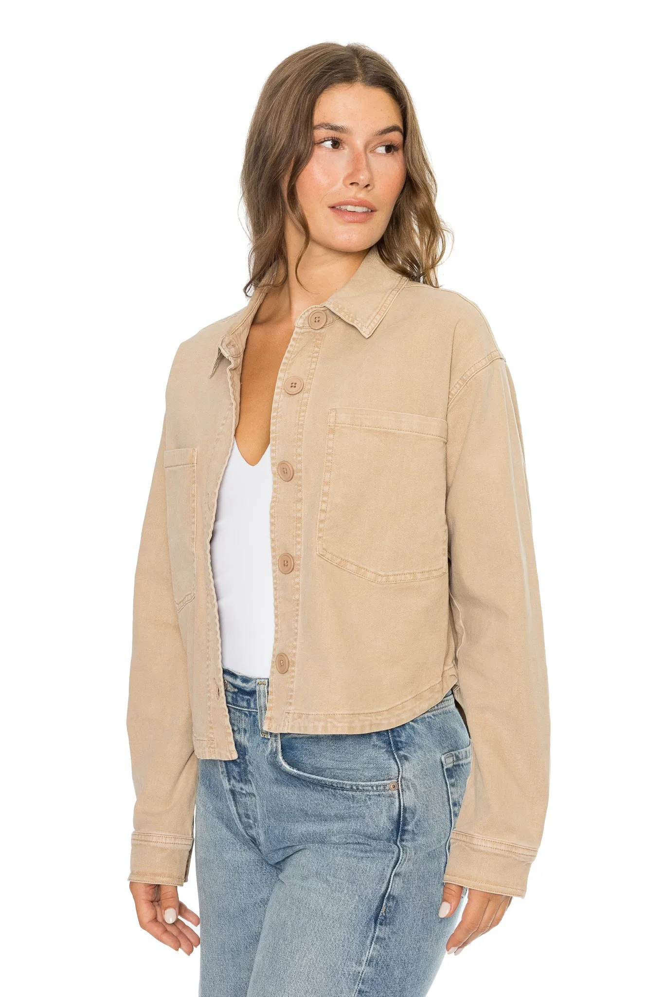 All Day Cropped Washed Jacket