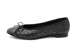 Andanines  Black Leapard Print Ballet Flat 1