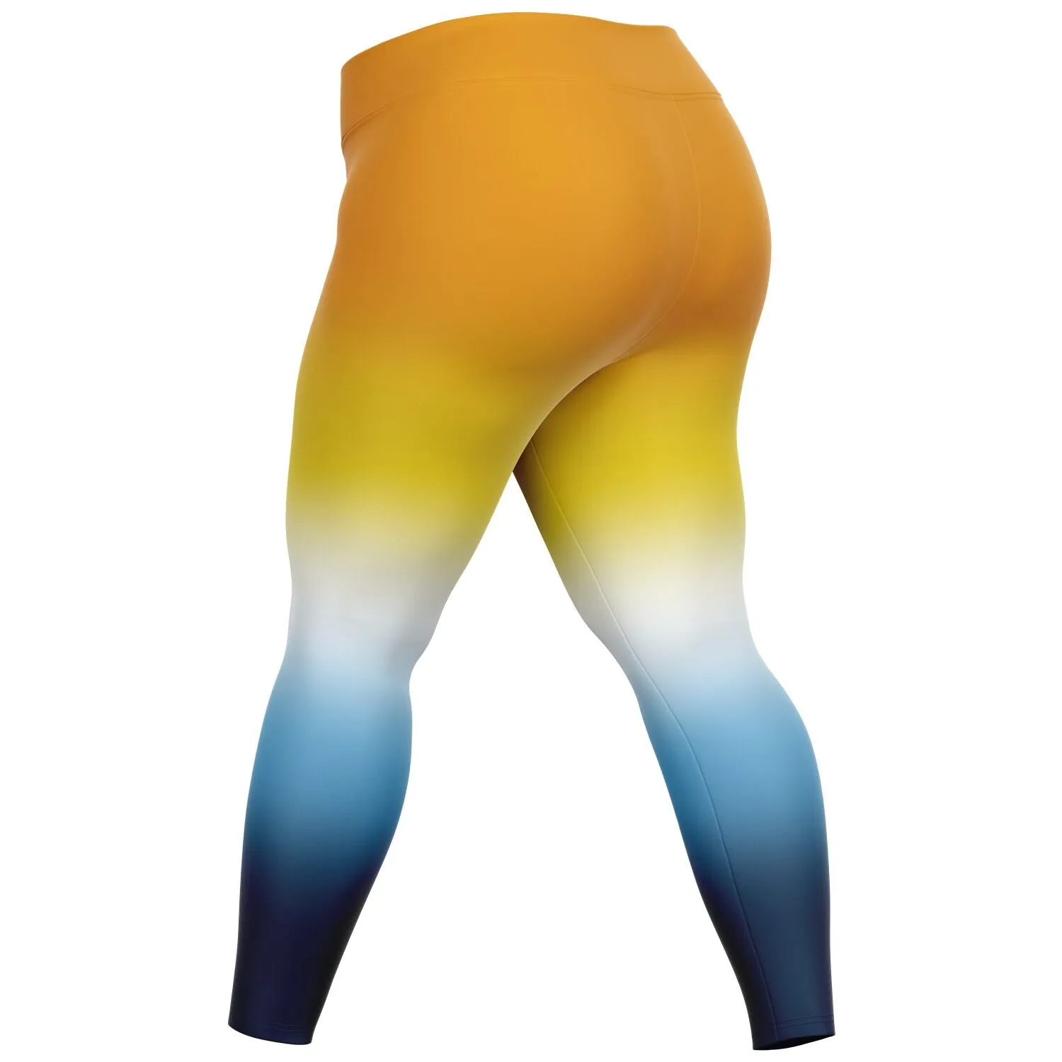 Aroace Pride Ombre High-Waist Plus Leggings