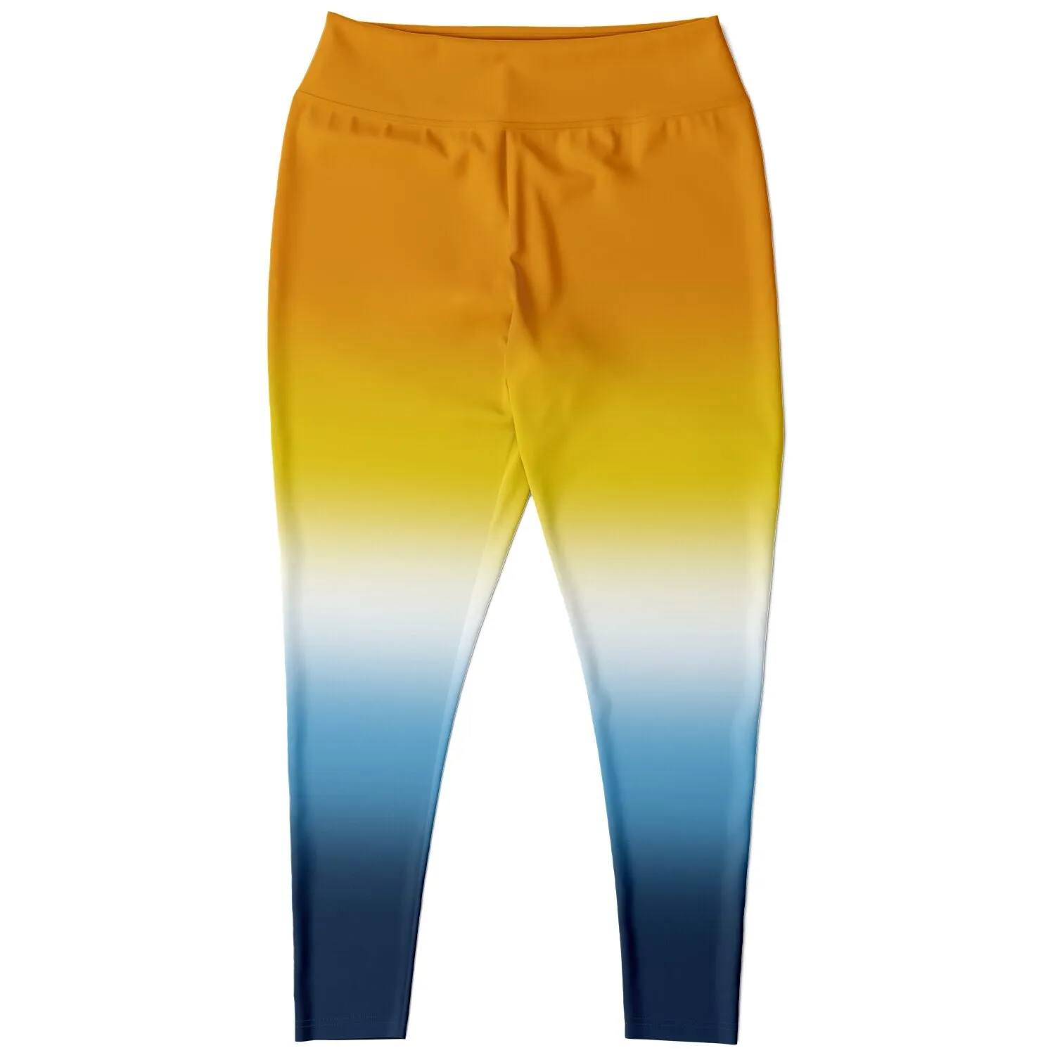 Aroace Pride Ombre High-Waist Plus Leggings