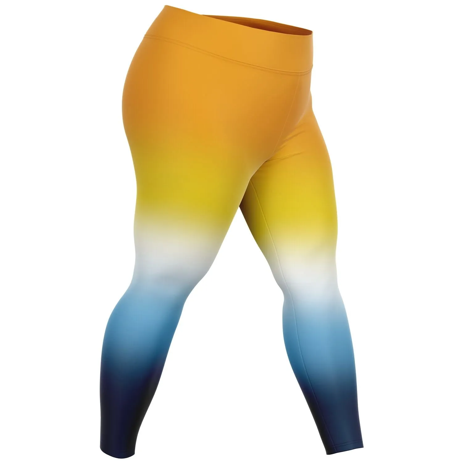 Aroace Pride Ombre High-Waist Plus Leggings