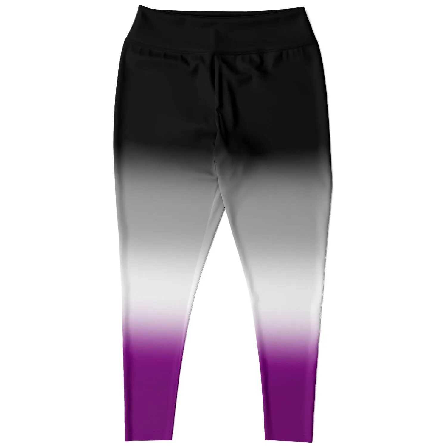 Asexual Pride Ombre High-Waist Plus Leggings