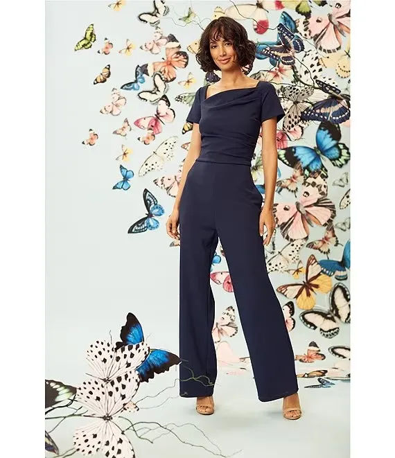 Asymmetrical Crepe Jumpsuit