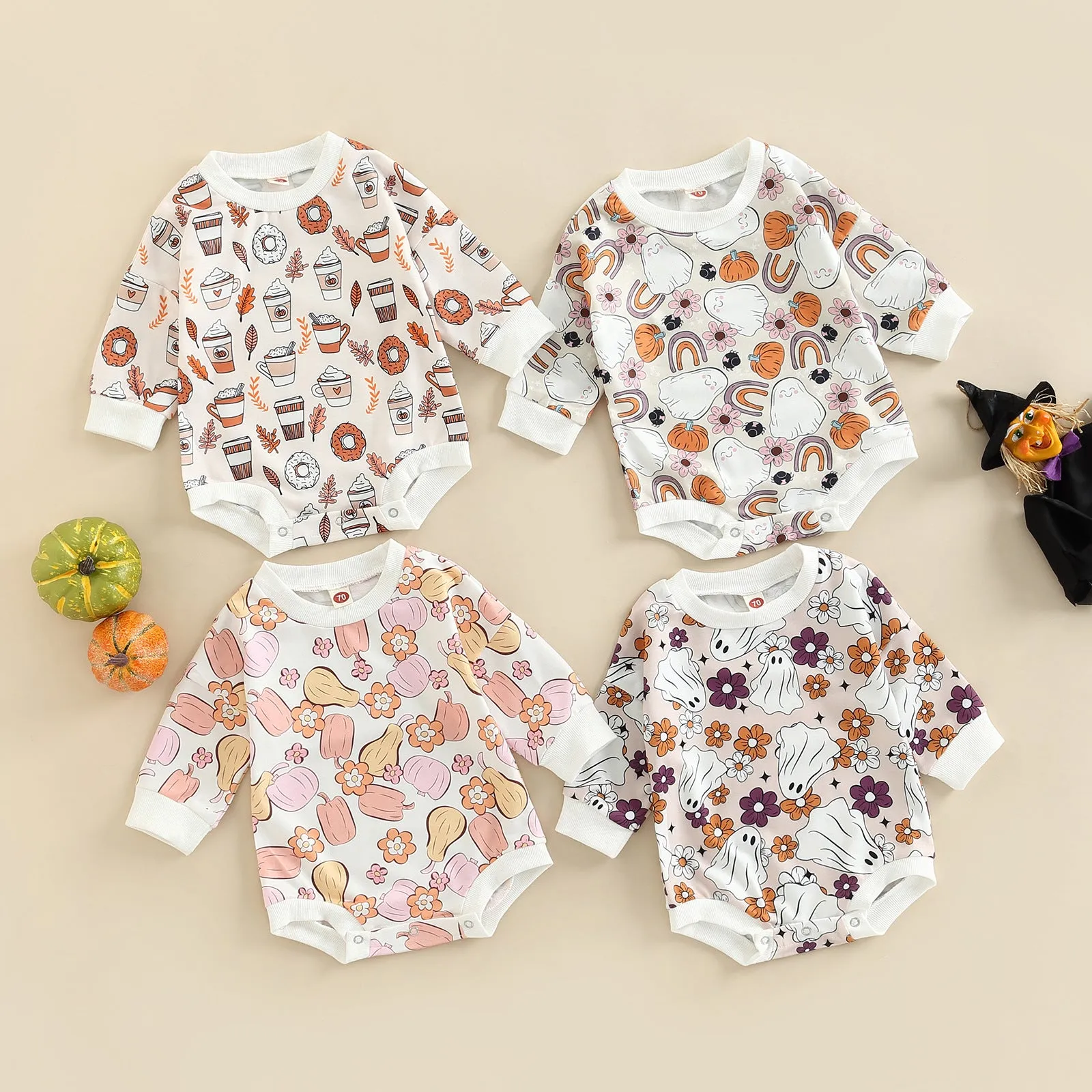 Autumn Halloween Pumpkin Romper