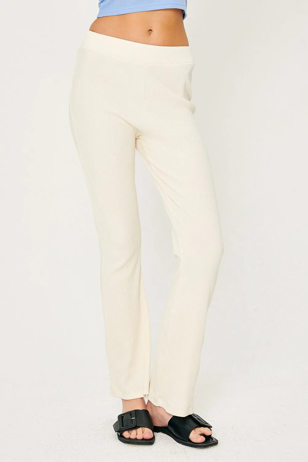 Ava Ribbed Bootcut Pants