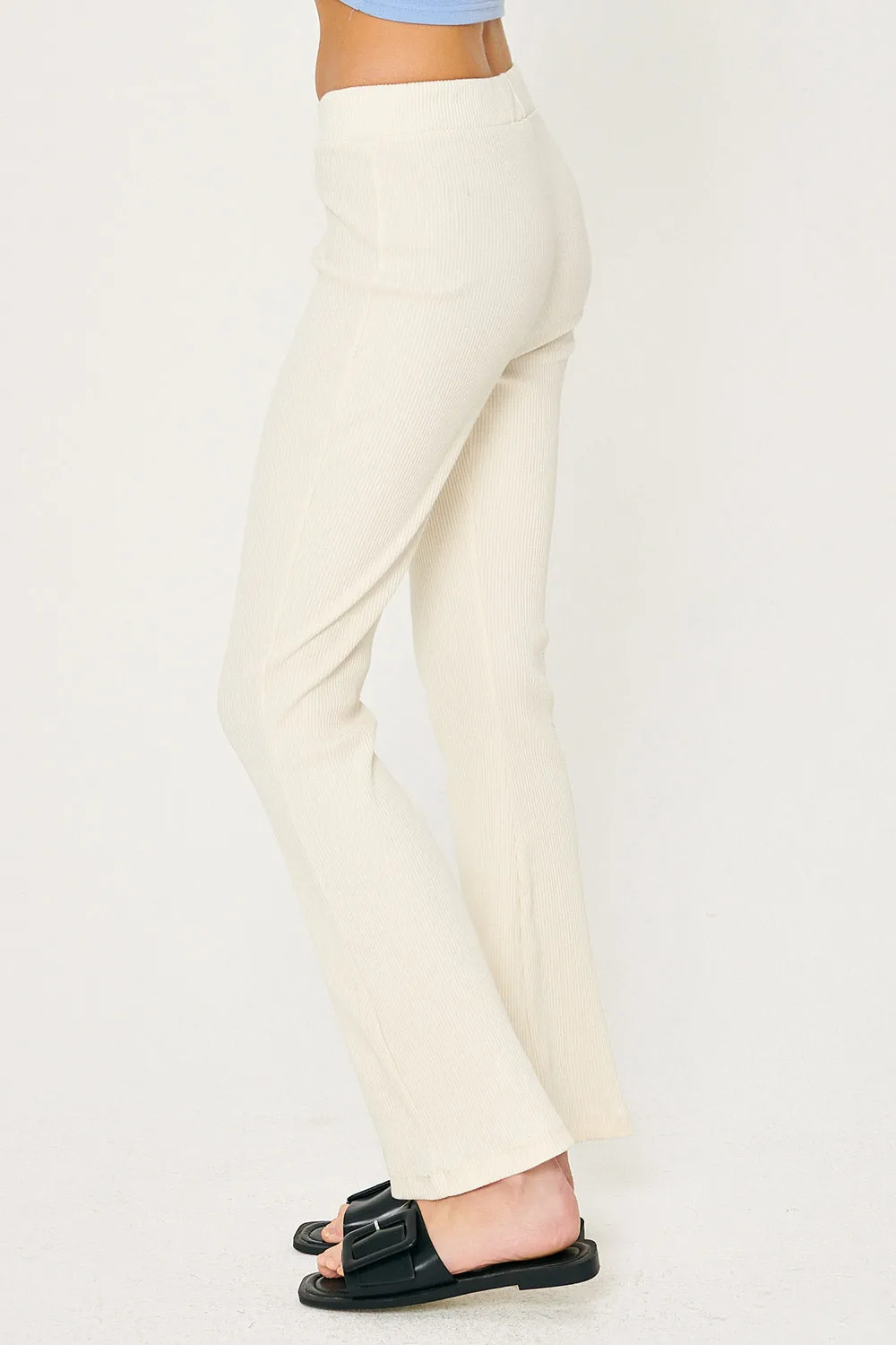 Ava Ribbed Bootcut Pants