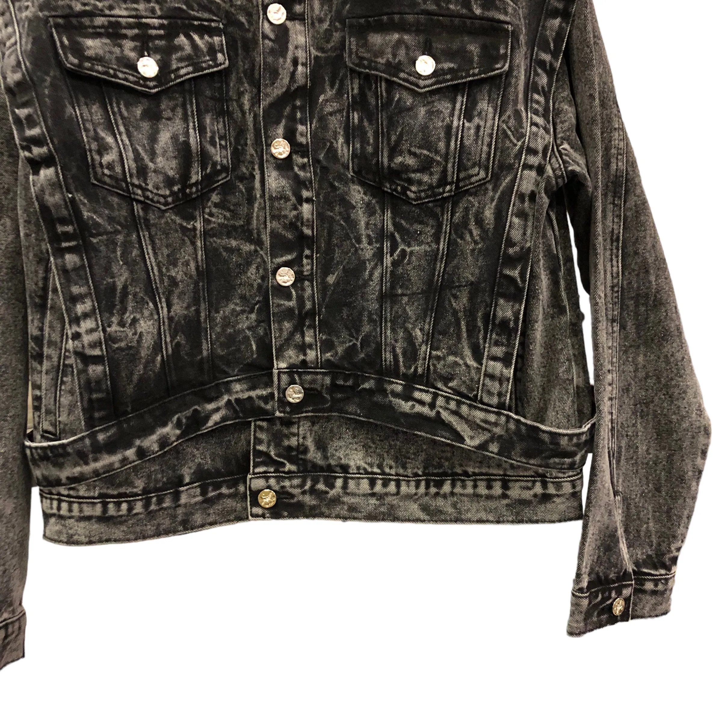 Back in Stock! Black Acid Denim Jacket Vest Set