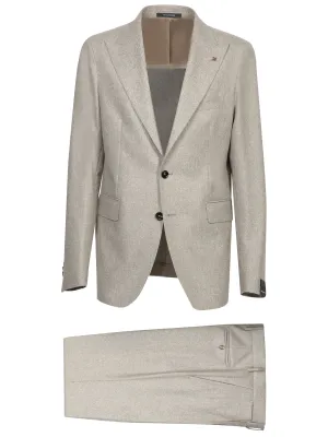 Beige Wool Suit