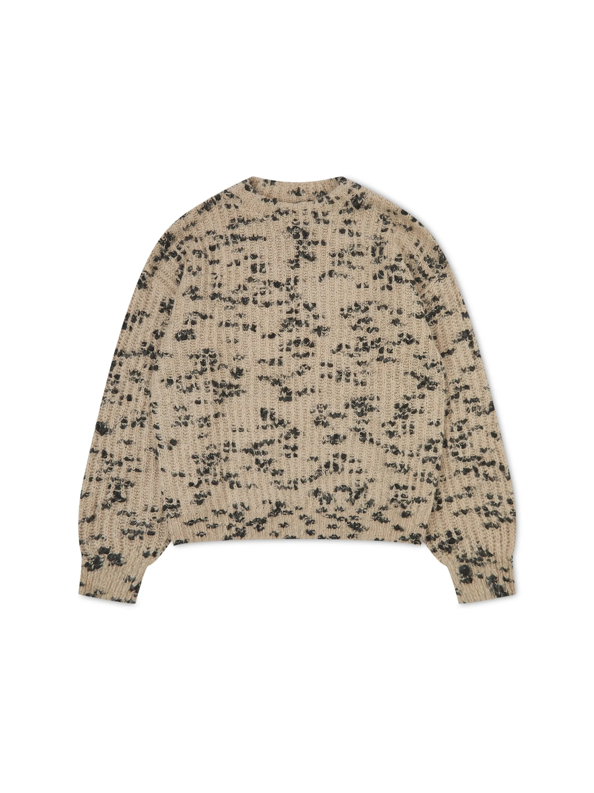 'BISOUS’ BALLOON SLEEVE WOOL BLEND JUMPER CAMEL