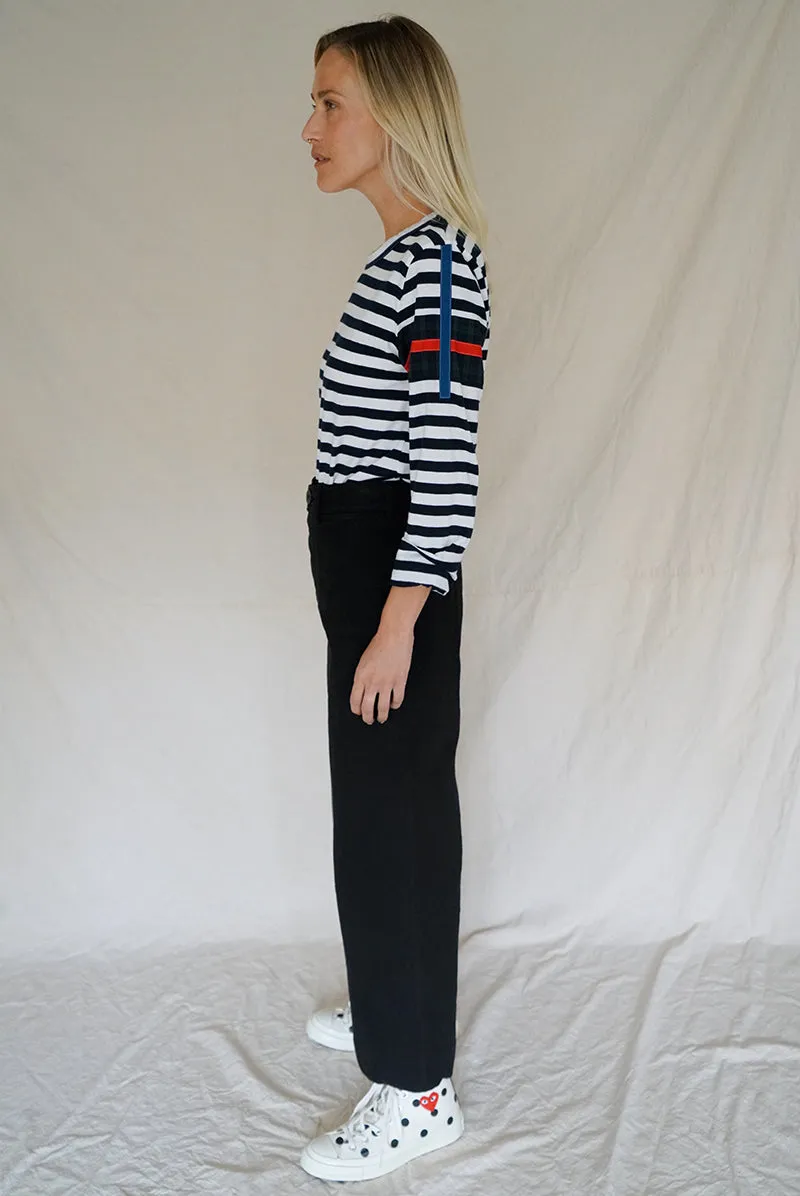 BLACK COTTON SAILOR PANTS