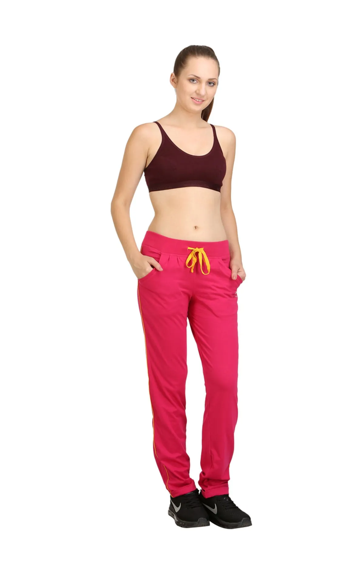 Bodyactive Women Fuchsia Trackpant-LL1-FUS