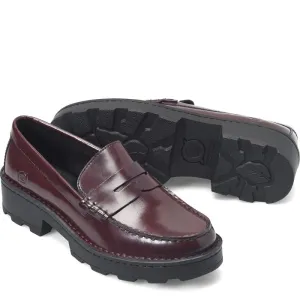 Born Carrera Penny Loafer in Burgundy