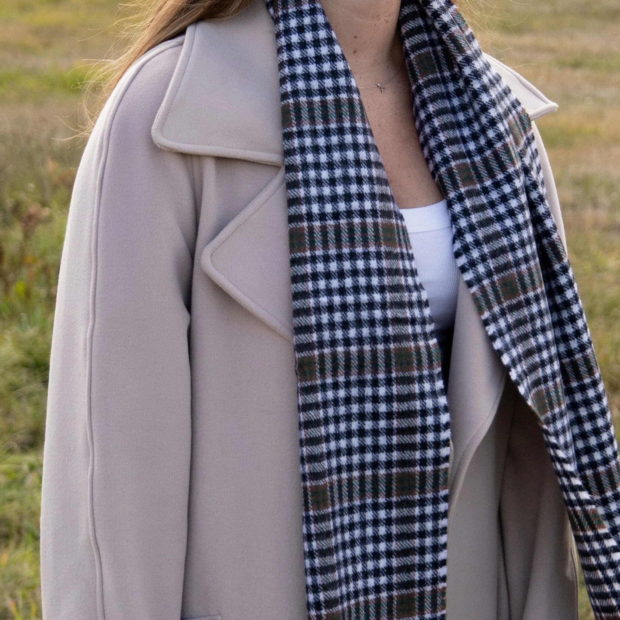 Bowhill Burns Check Lambswool Scarf | Wool Scarf