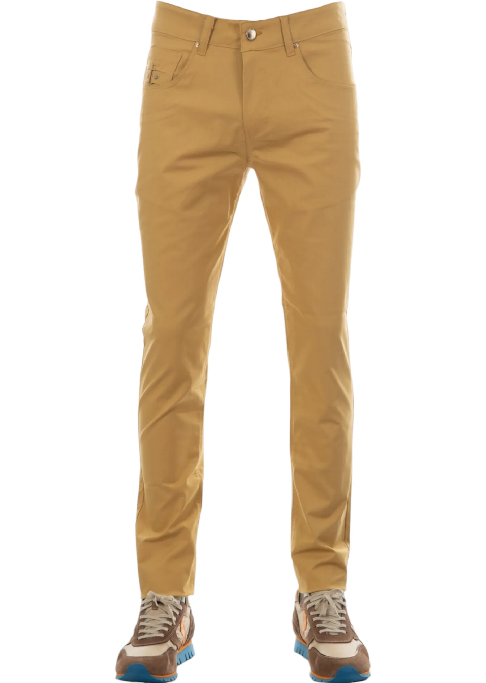 Brown Buckle Tech Cotton Pants