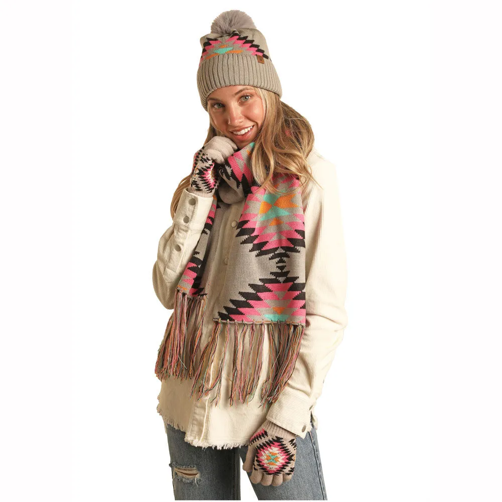 BU47X02963 Panhandle Scarf Gift Set - Hot Pink