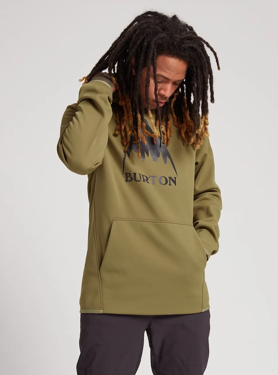 Burton Crown Weatherproof Hoodie Mens Martini Olive