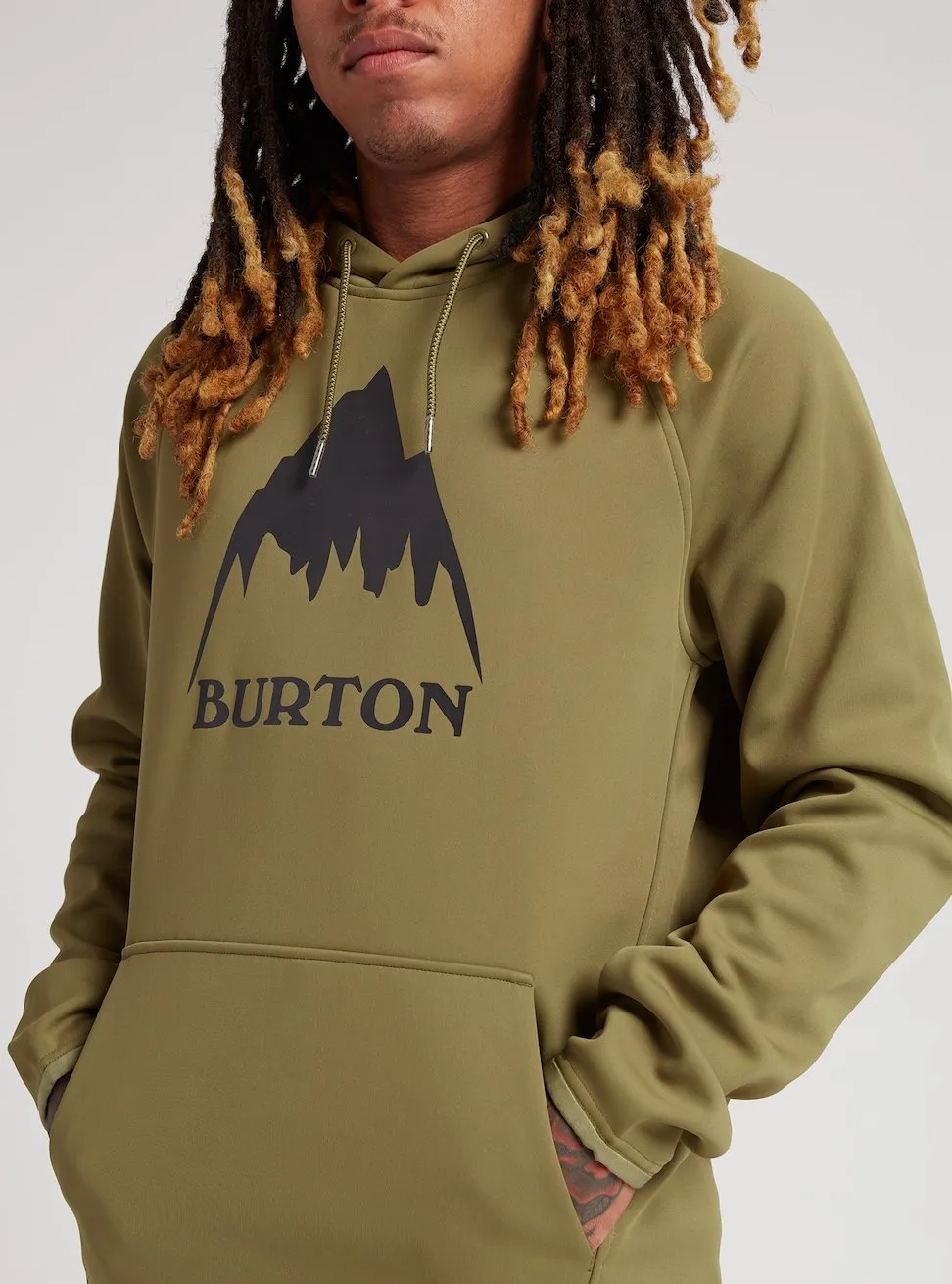 Burton Crown Weatherproof Hoodie Mens Martini Olive