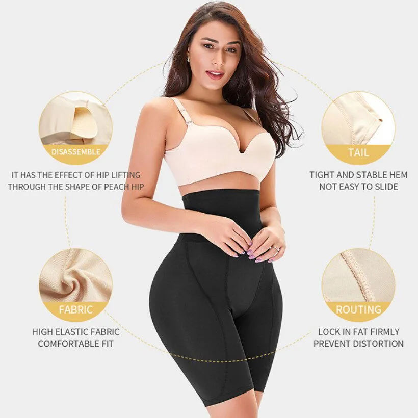 Buttocks and hips enhancer set with pants and pads