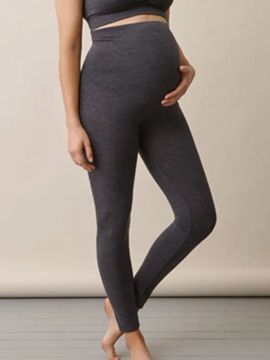 Casual Solid Color High Waist Maternity Pants