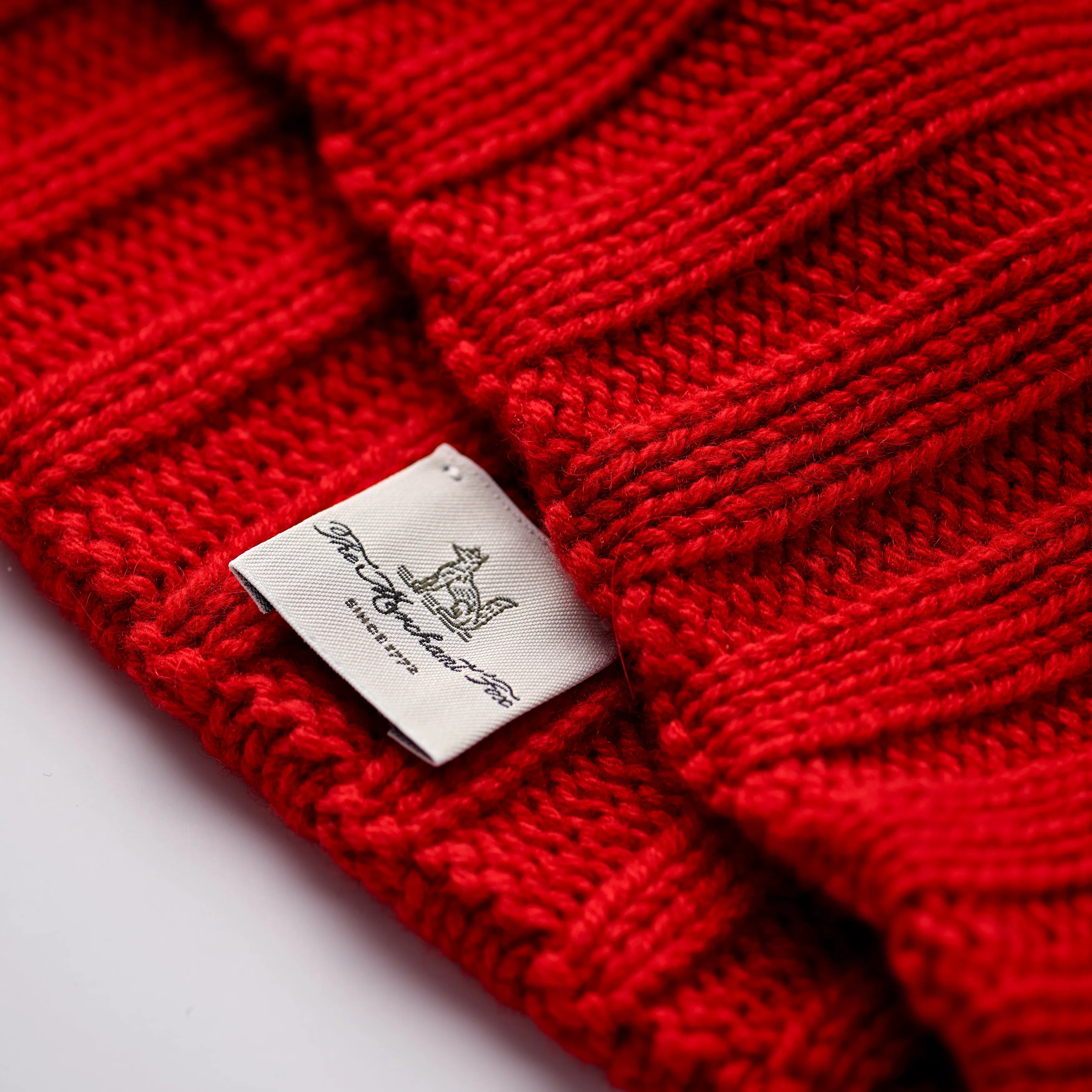 Classic Red Cashmere Knitted Cap