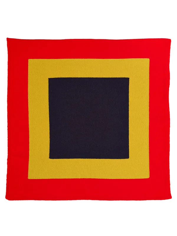 Concentric Squares Neckerchief Black