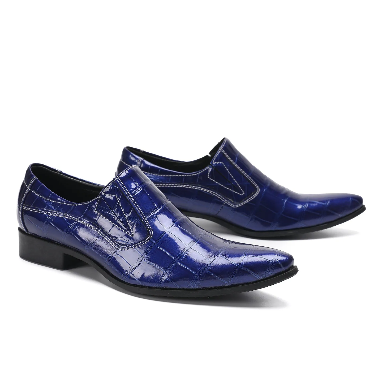 Crocodile Pattern Slip on Oxford for Men