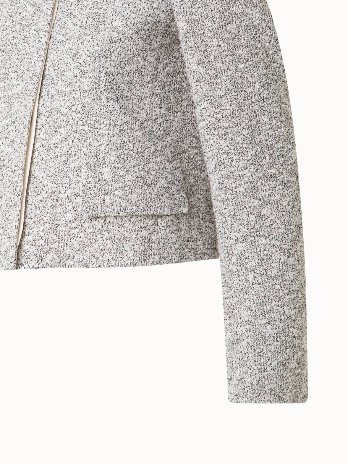 Cropped Bouclé Tweed Jacket