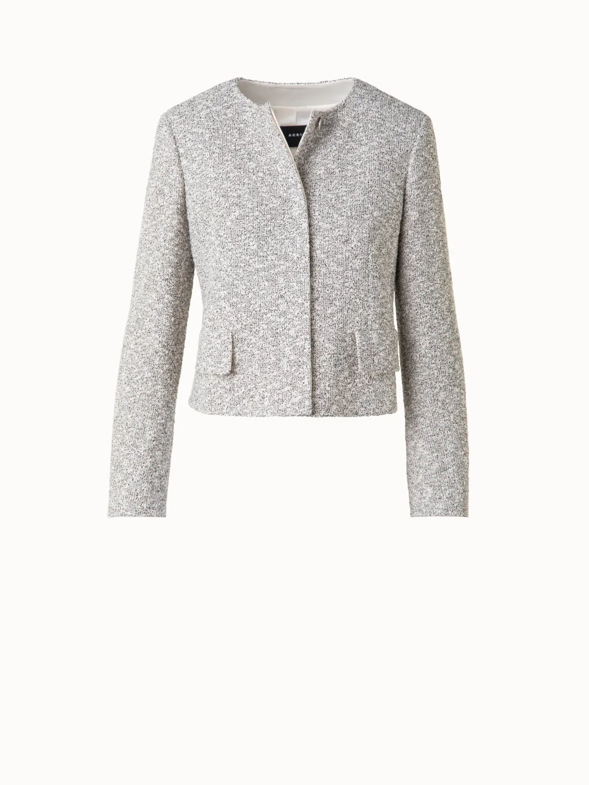 Cropped Bouclé Tweed Jacket