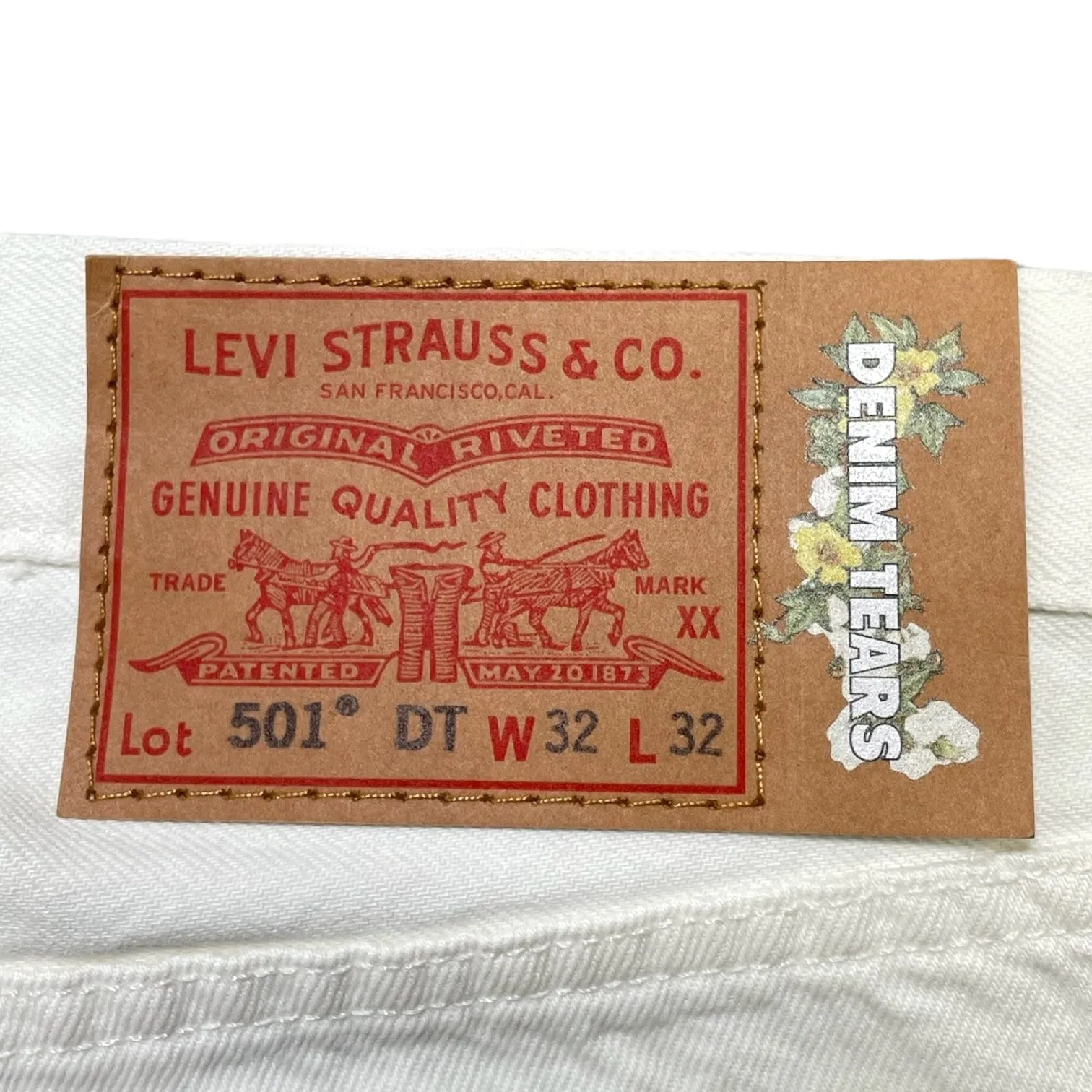 Denim Tears x Levi's Cotton Wreath Jeans White