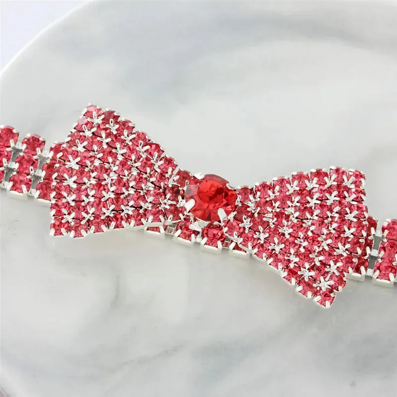 DIVA Pet Rhinestone Bowtie Pet Collar