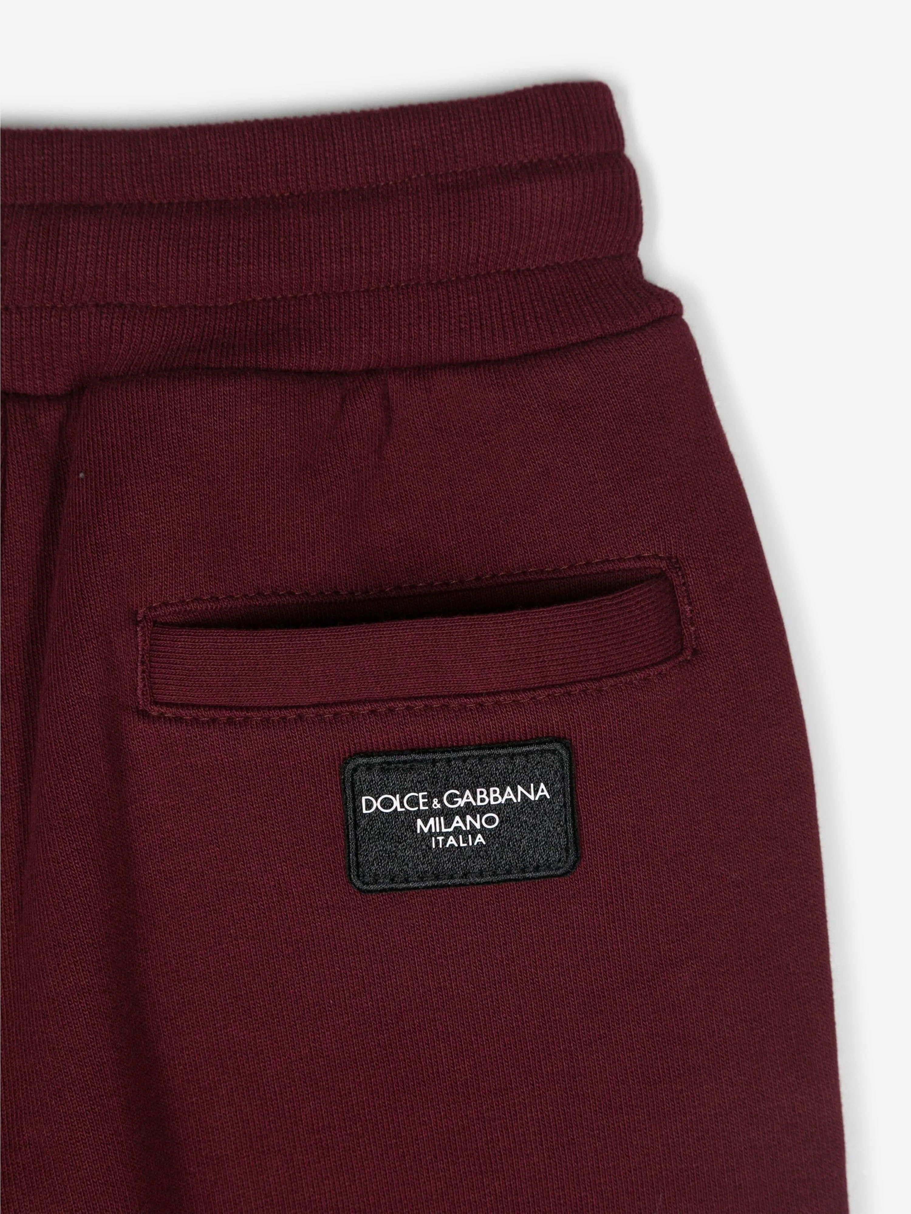 Dolce & Gabbana Boys Logo Joggers in Red