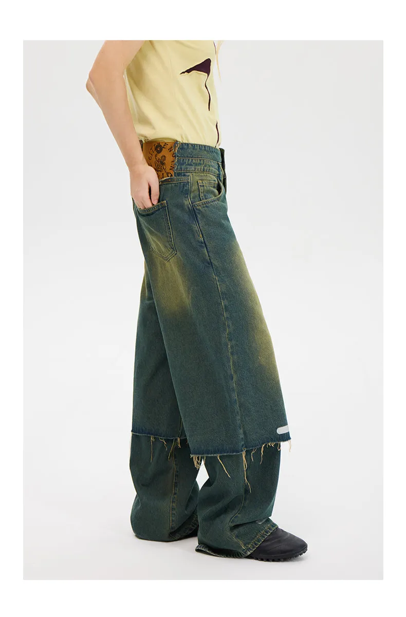 Double Layer Retro Jeans