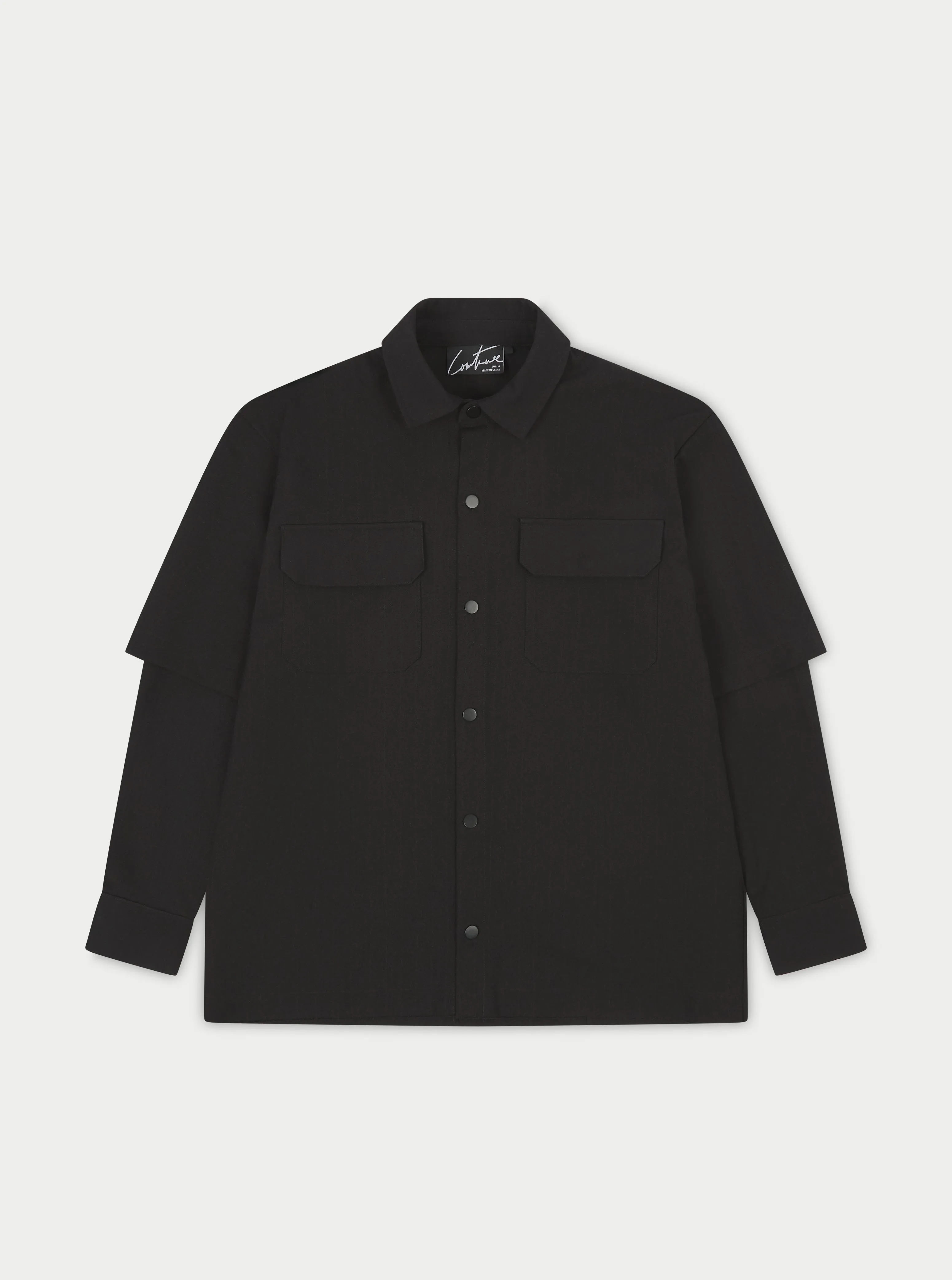 DOUBLE LAYER SHIRT - BLACK