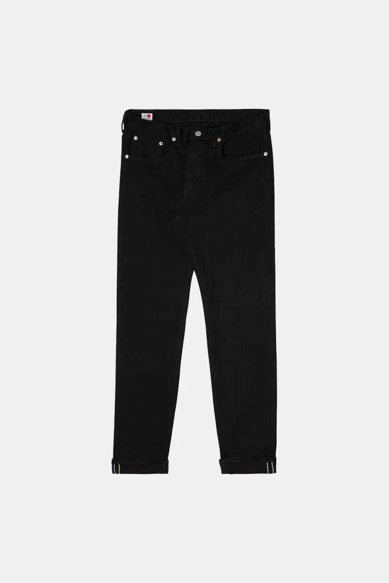 Edwin Slim Tapered Kaihara Black Rinsed Jeans (Green & White Selvage)