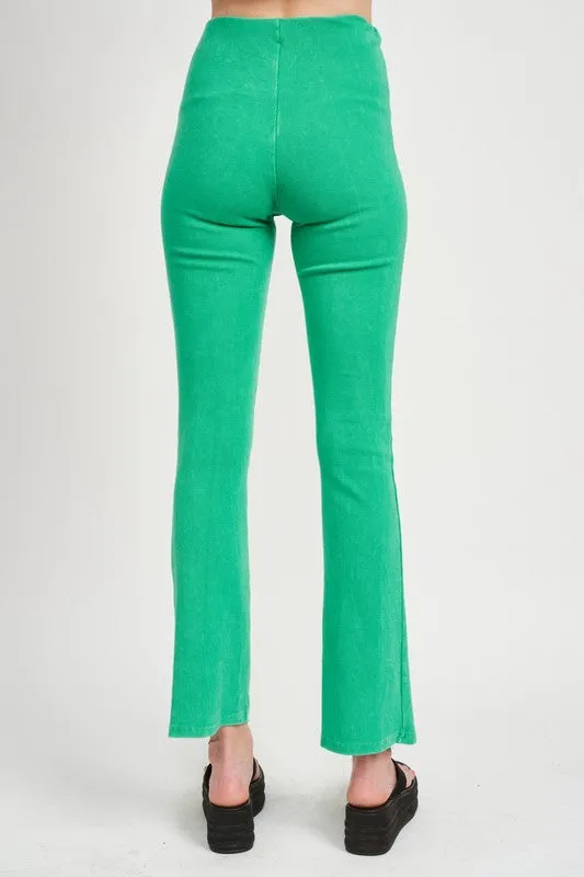 Emory Park HIGH WAIST RIB FLARED PANTS