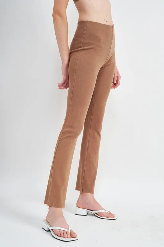 Emory Park HIGH WAIST RIB FLARED PANTS