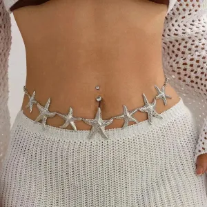 European And American Ocean Vacation Style Starfish Waist Chain Summer  Beach Chain for Women