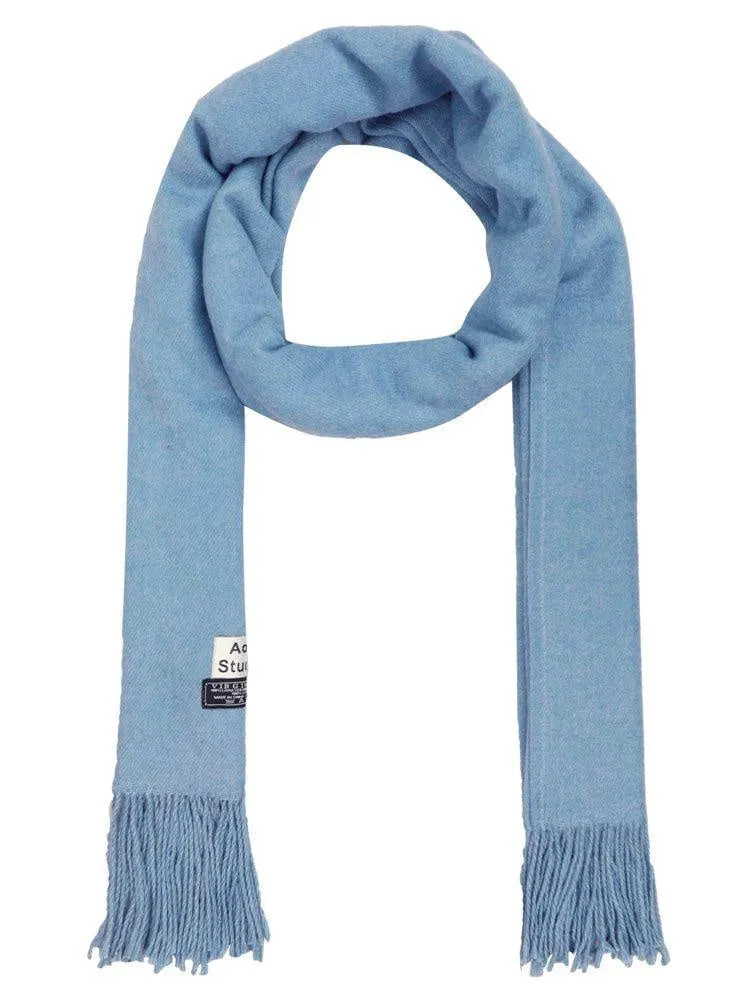 FabSeasons Solid Sky Blue cashmere Scarf