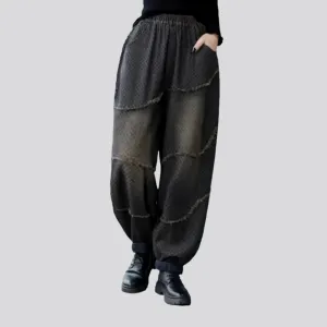 Fashion vintage denim pants for ladies