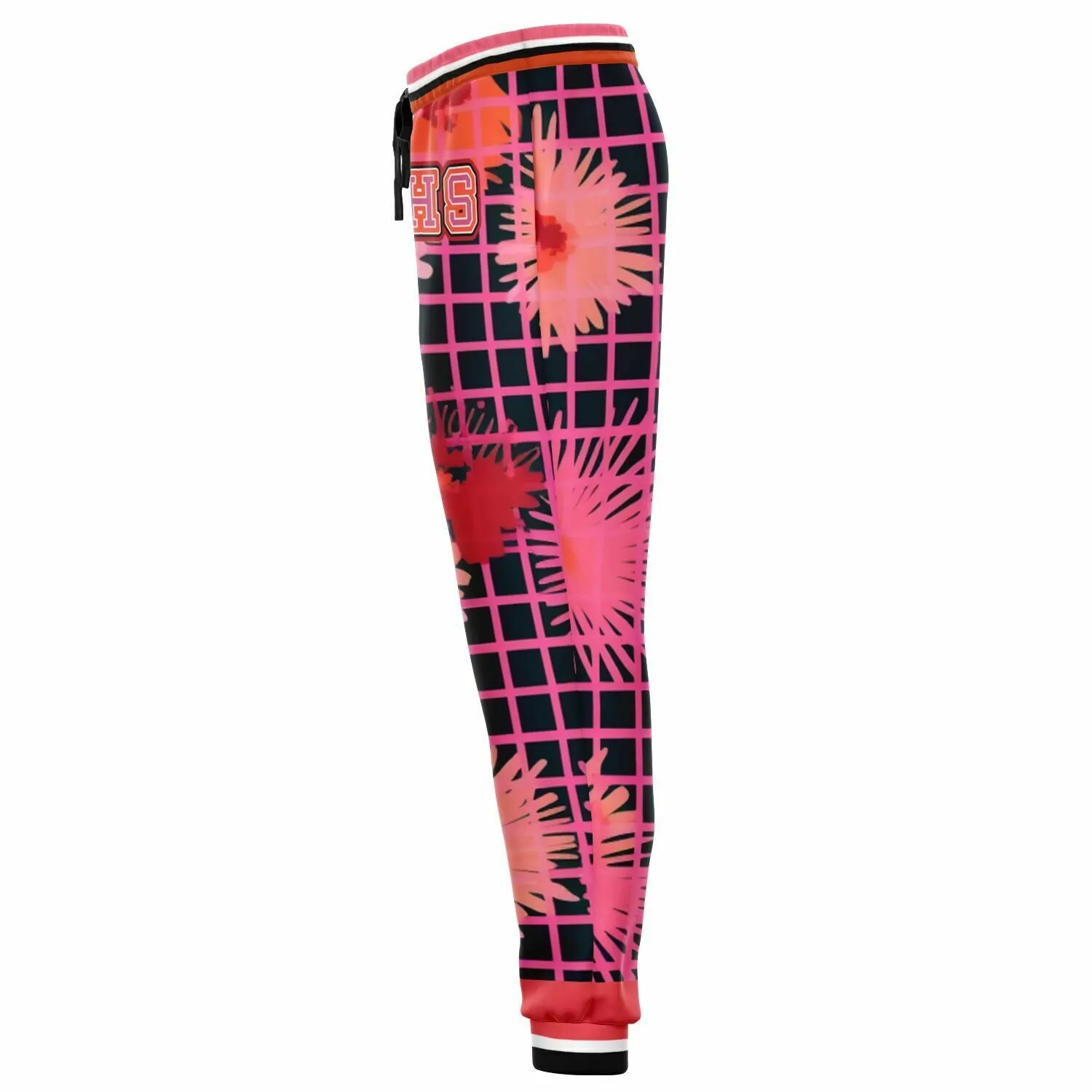 Flash of Color Floral Plaid Eco-Poly Unisex Joggers