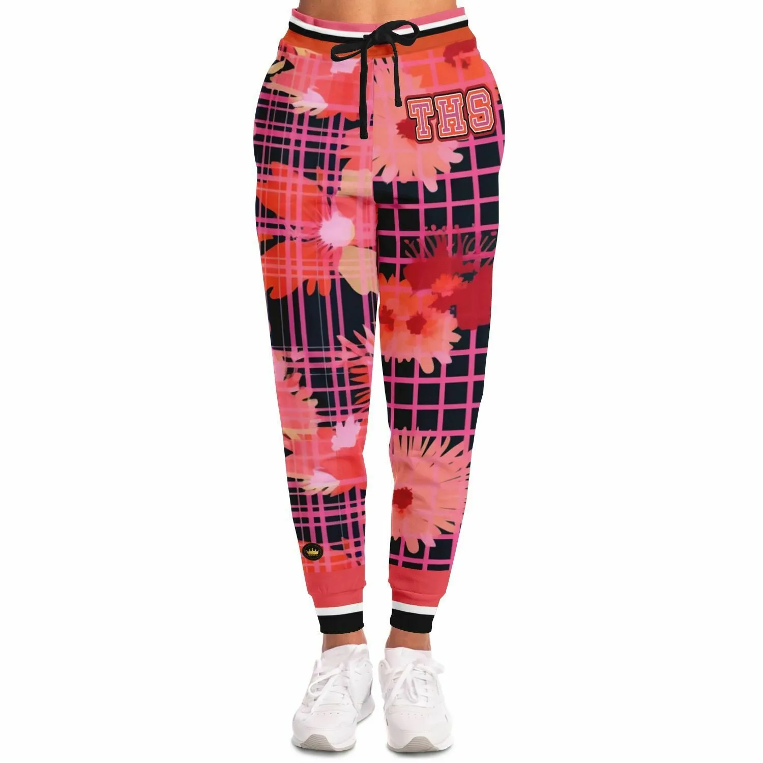 Flash of Color Floral Plaid Eco-Poly Unisex Joggers