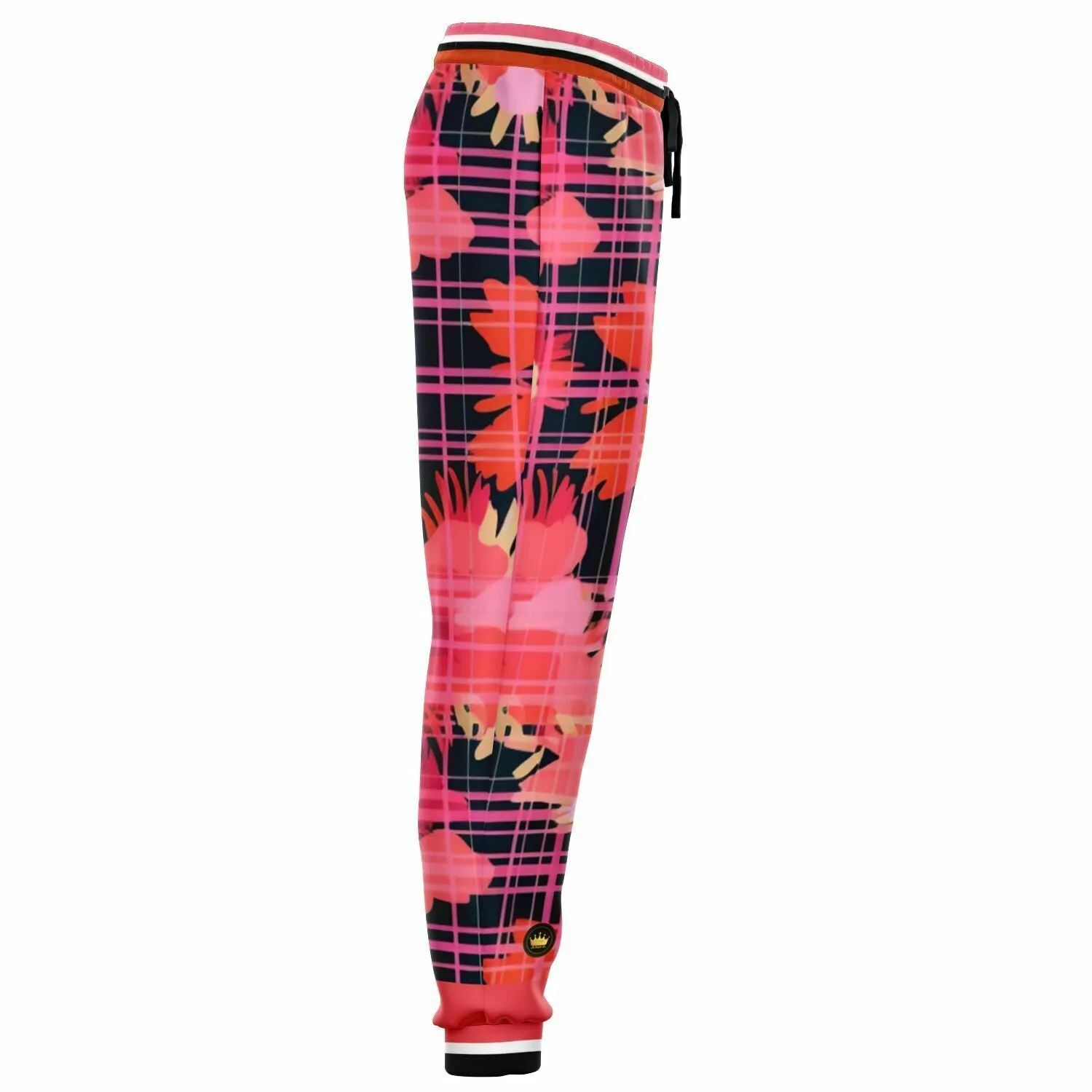 Flash of Color Floral Plaid Eco-Poly Unisex Joggers